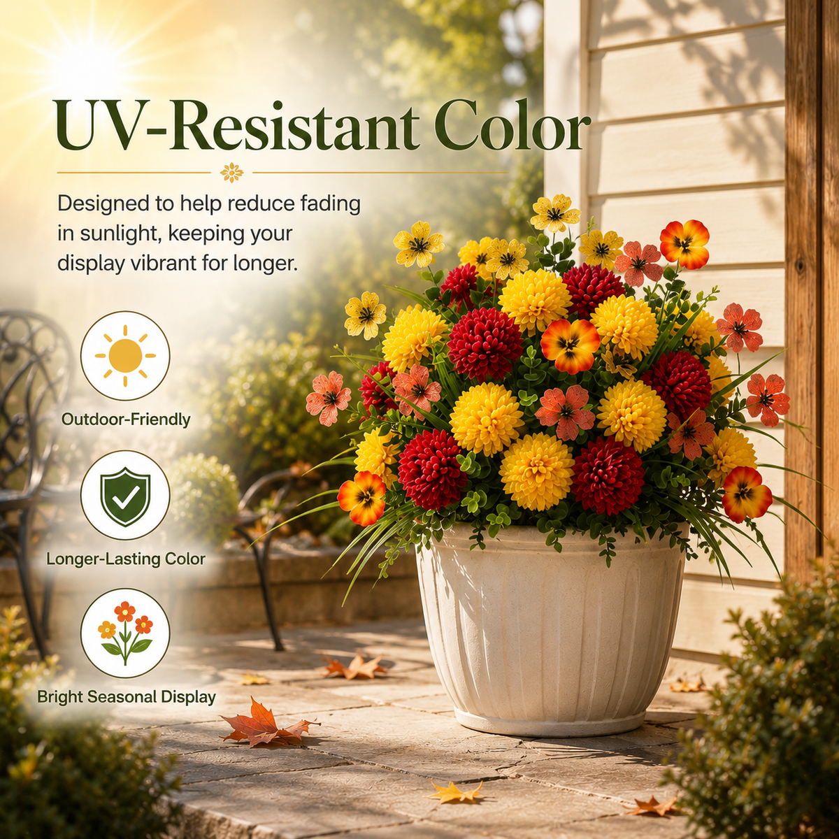 Artificial Fall Flower Set – UV-Resistant, Wind-Resistant & Fade-Resistant