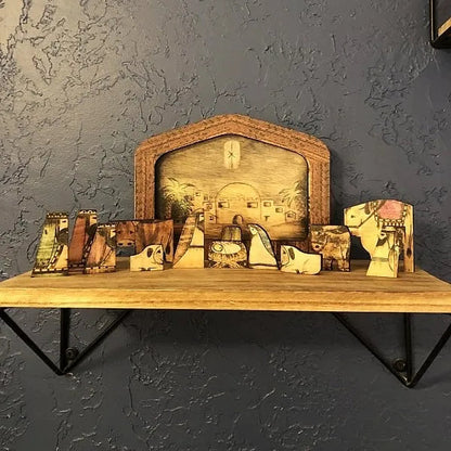 💓Handmade Wooden Nativity Puzzle